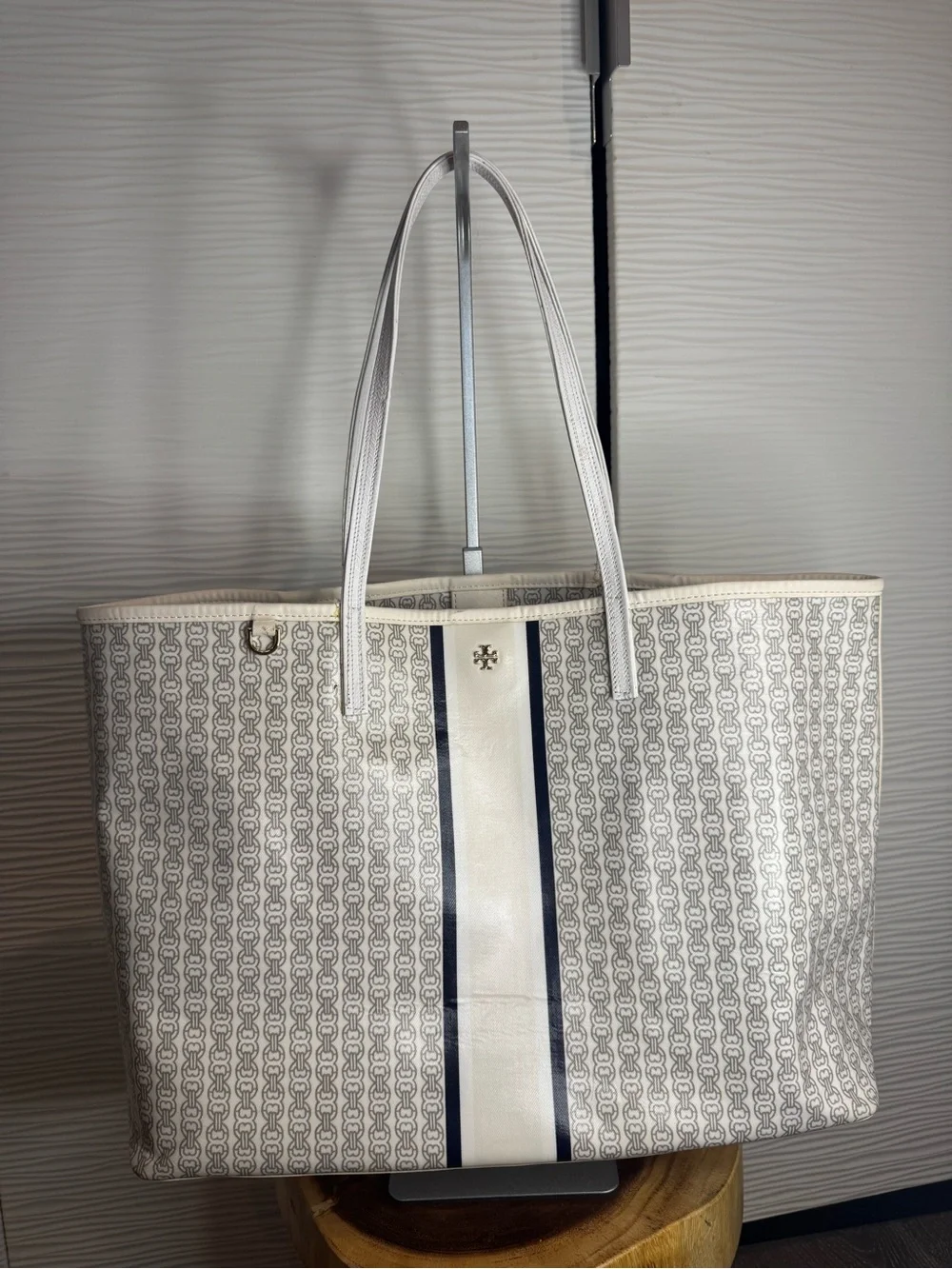 Tory Burch Gemini Link Coated Canvas Tote Bag